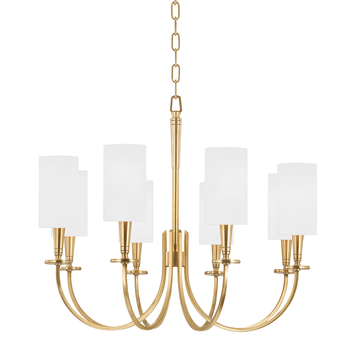 Mason Chandelier with Aged Brass Finish