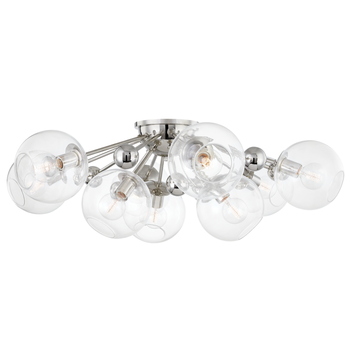 Abbott Semi Flush with Polished Nickel Finish