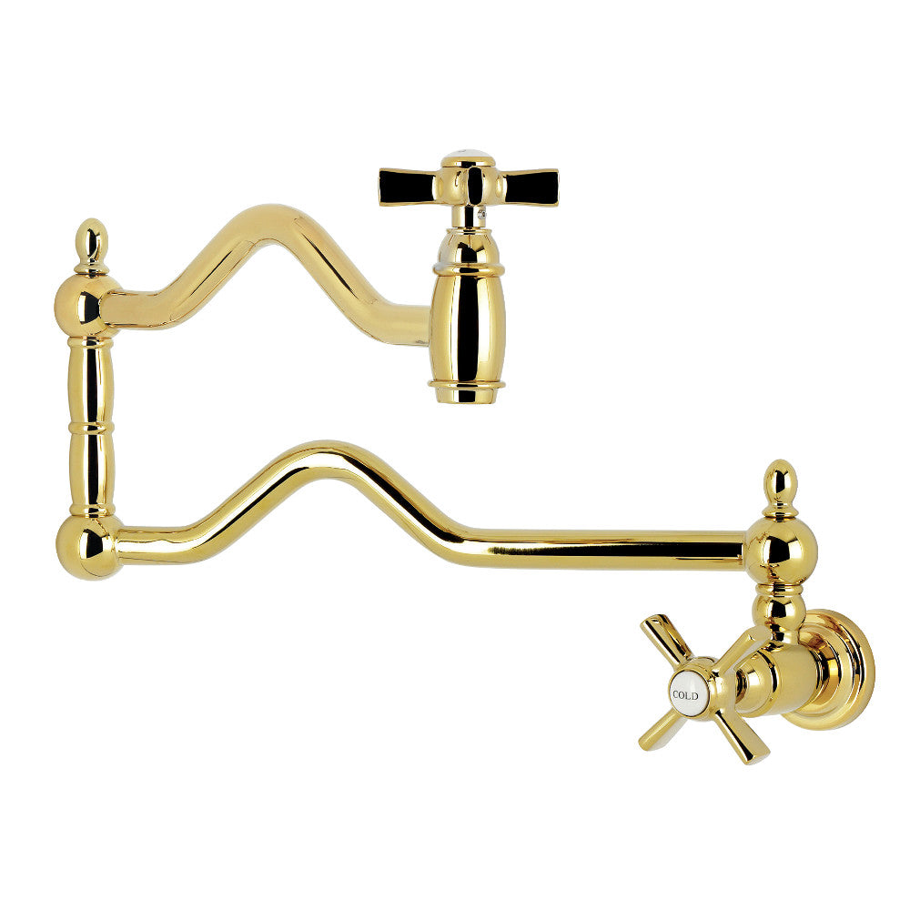 Millennium Pot Filler Faucet in Polished Brass