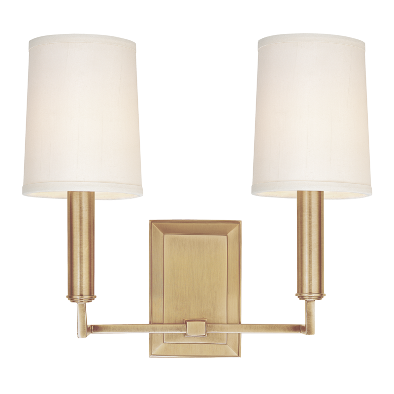 Clinton Wall Sconce with Aged Brass Finish