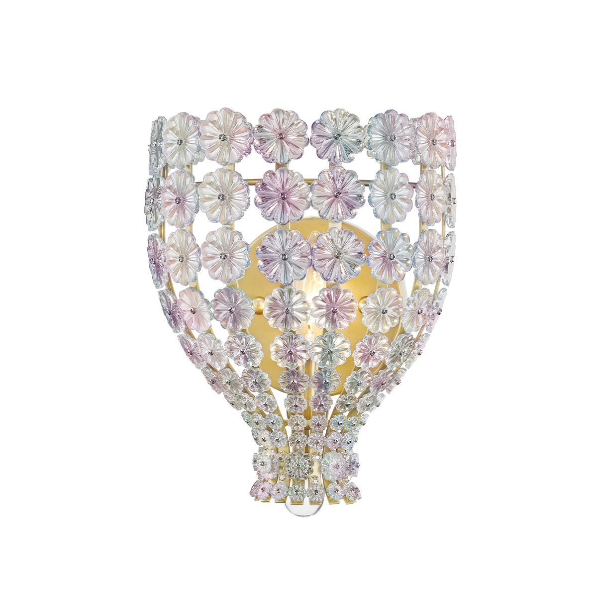 Floral Park Wall Sconce with Aged Brass Finish
