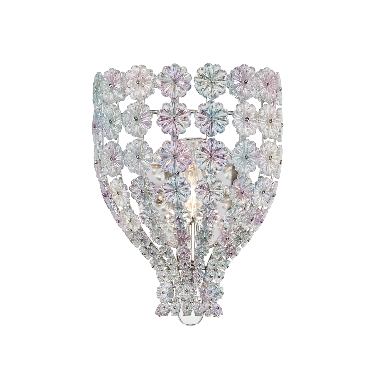 Floral Park Wall Sconce with Polished Nickel Finish