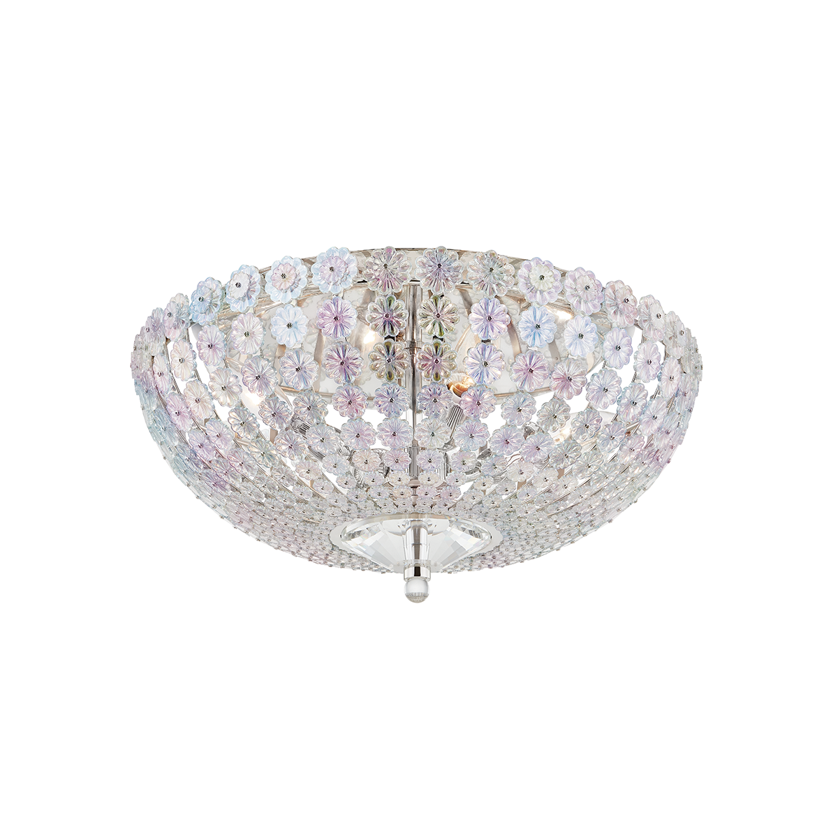 Floral Park Semi Flush with Polished Nickel Finish