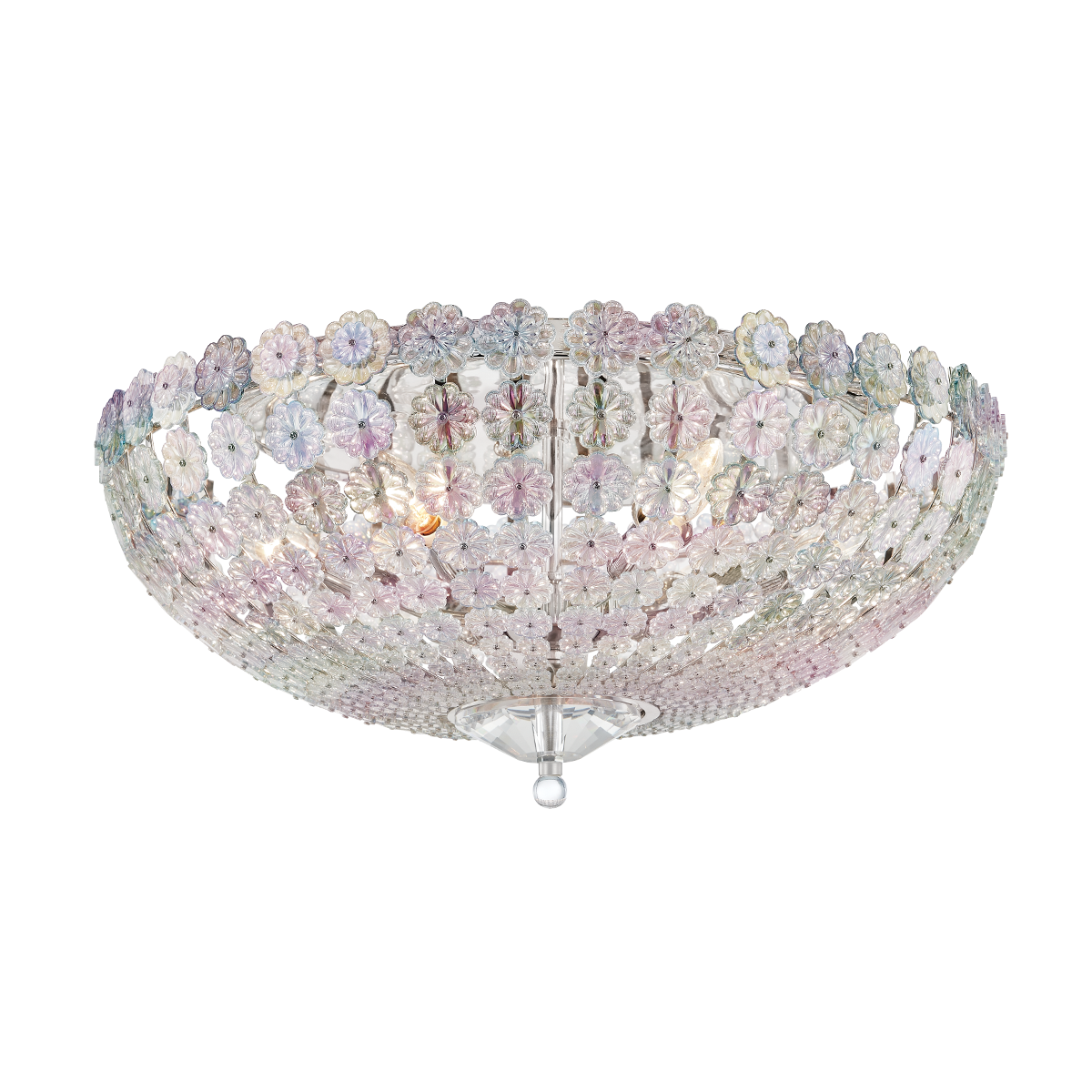 Floral Park Semi Flush with Polished Nickel Finish