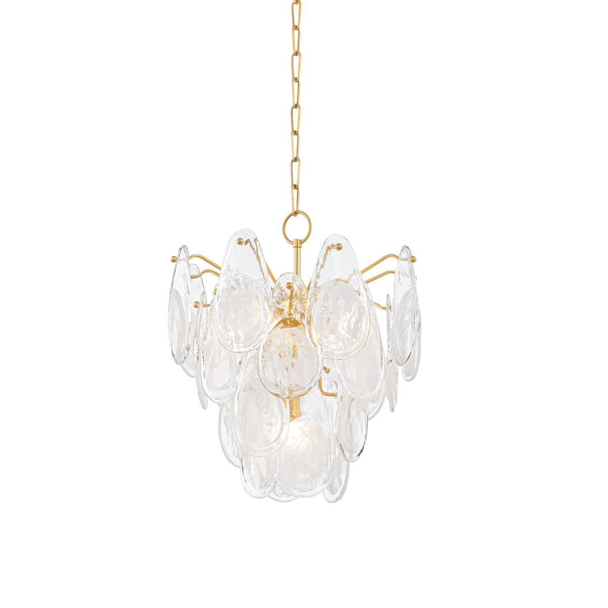 DARCIA Chandelier with Aged Brass Finish