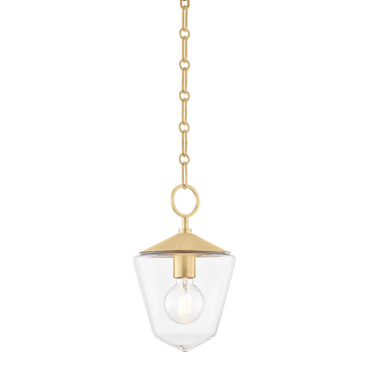 Greene Pendant with Aged Brass Finish