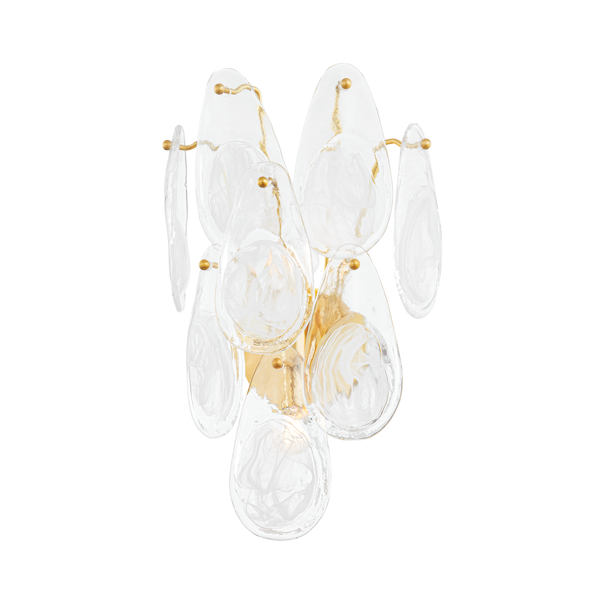 DARCIA Wall Sconce with Aged Brass Finish
