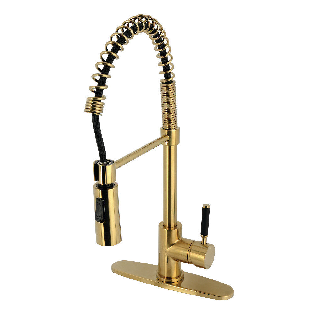 Kaiser Pre-Rinse Kitchen Faucet in Brushed Brass