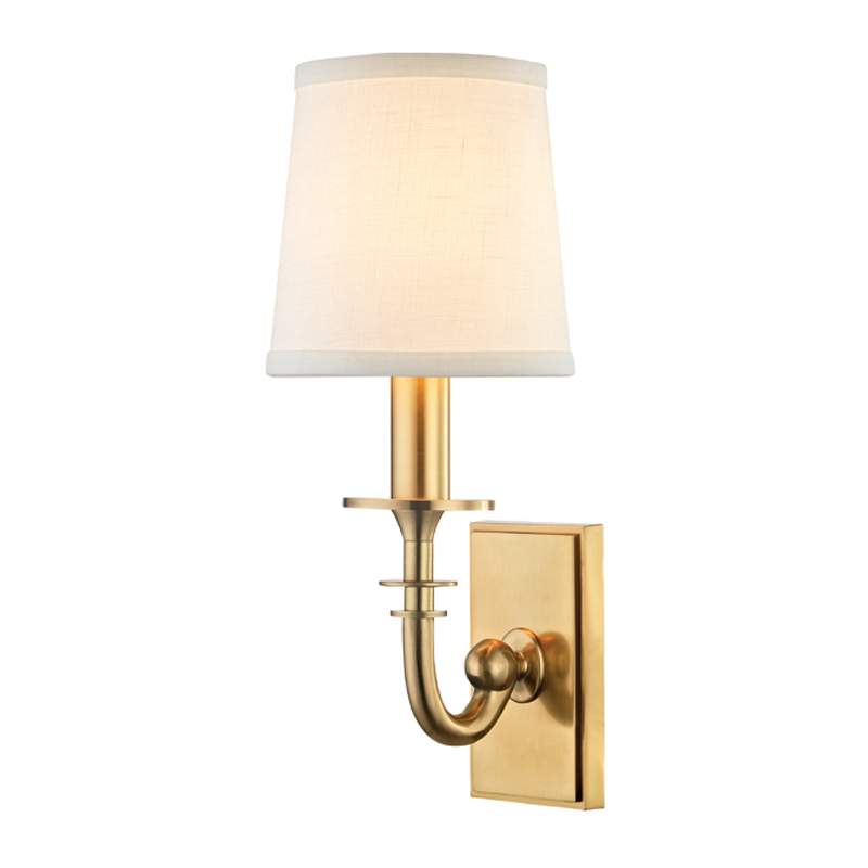 Carroll Wall Sconce with Aged Brass Finish
