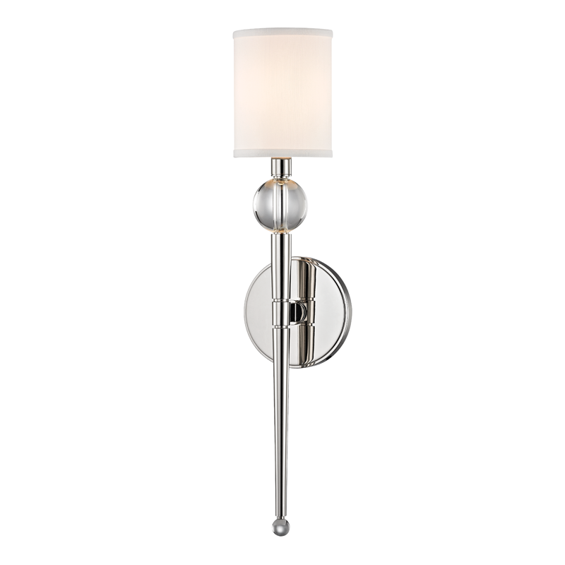 Rockland Wall Sconce with Polished Nickel Finish