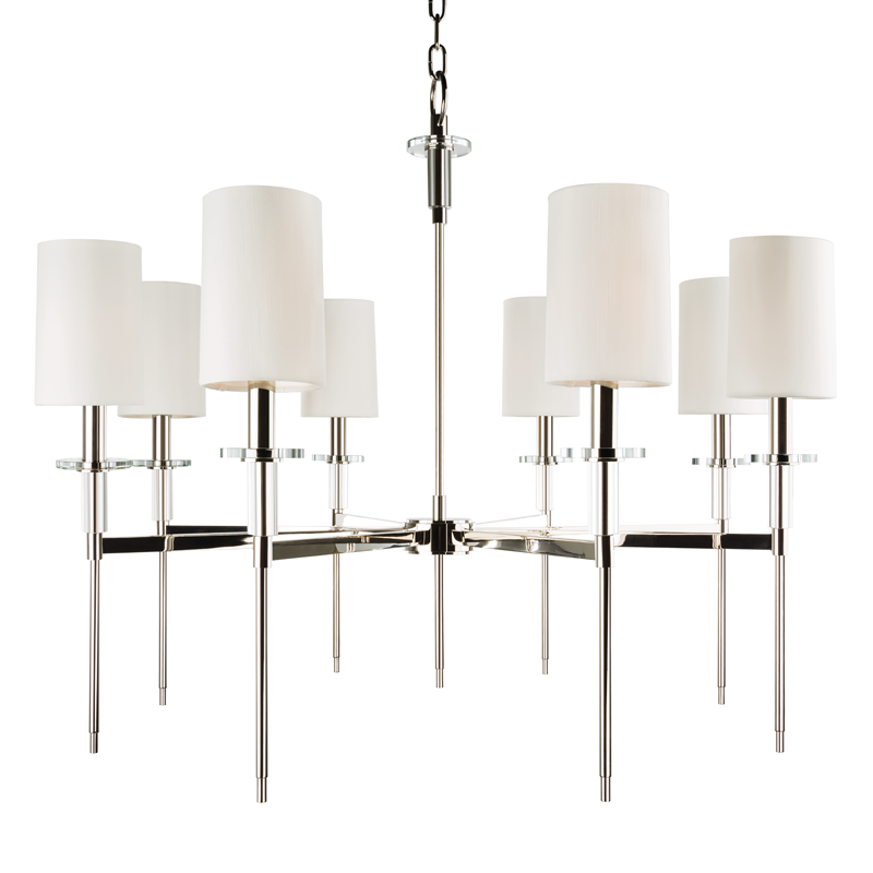 Amherst Chandelier with Polished Nickel Finish