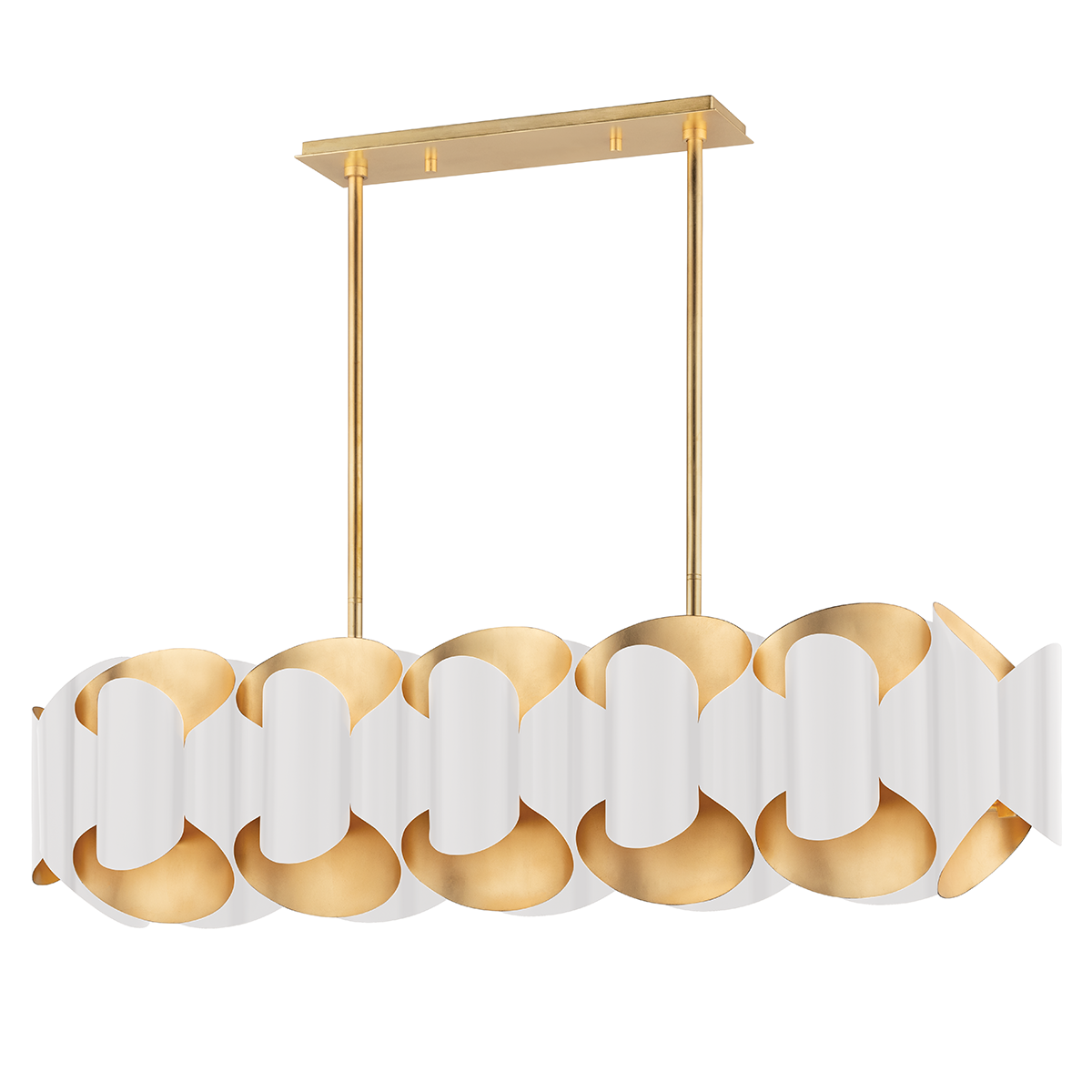 Banks Linear with Gold Leaf/white Finish