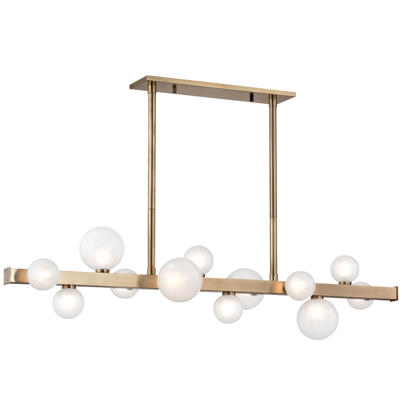 Mini Hinsdale Linear with Aged Brass Finish