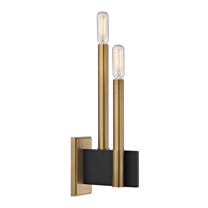 Abrams Wall Sconce with Aged Brass Finish