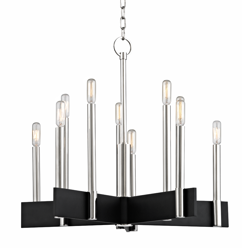 Abrams Chandelier with Polished Nickel Finish