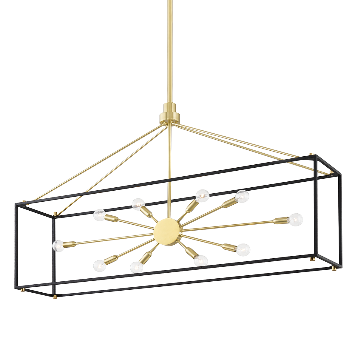 Glendale Linear with Aged Brass/black Finish