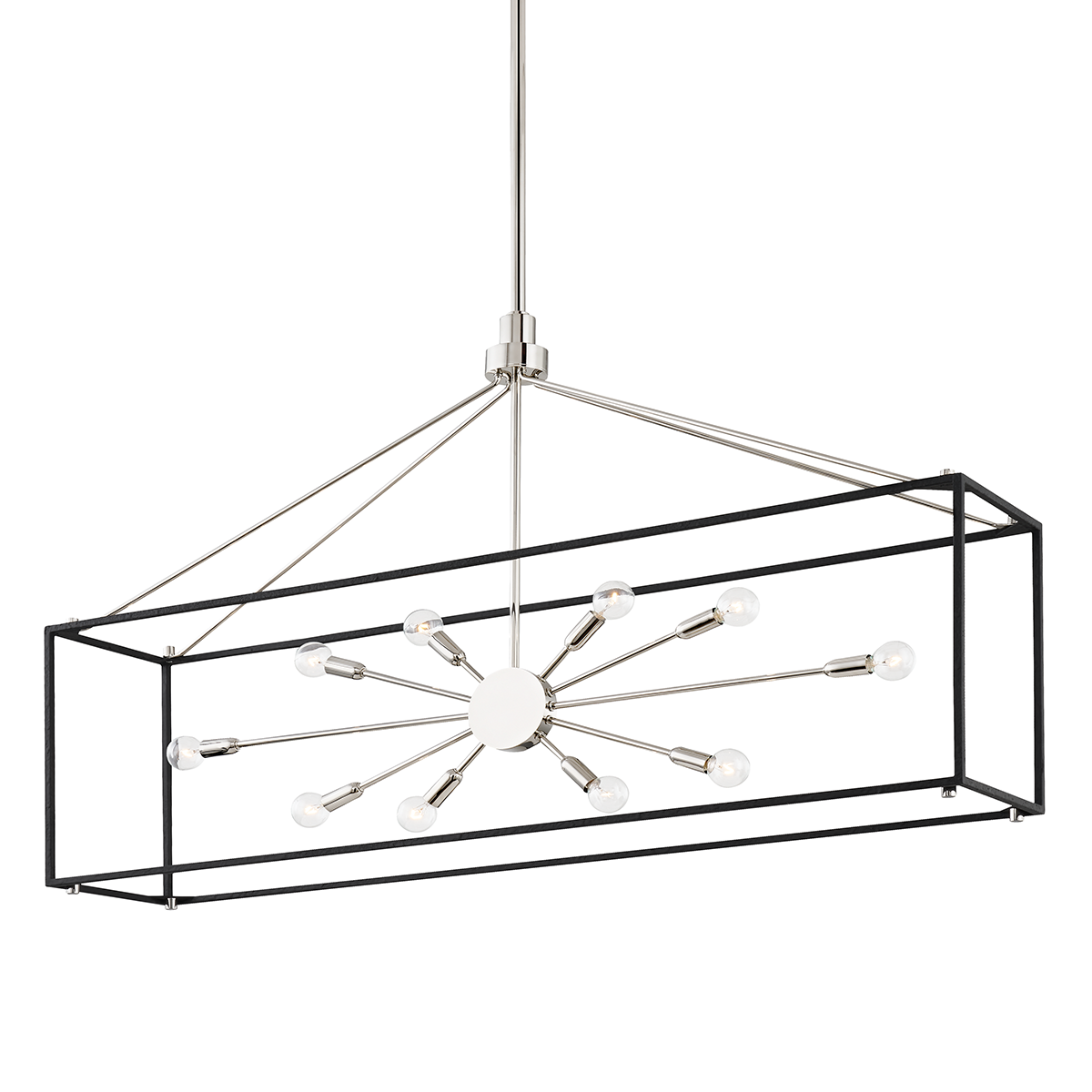 Glendale Linear with Polished Nickel/black Finish