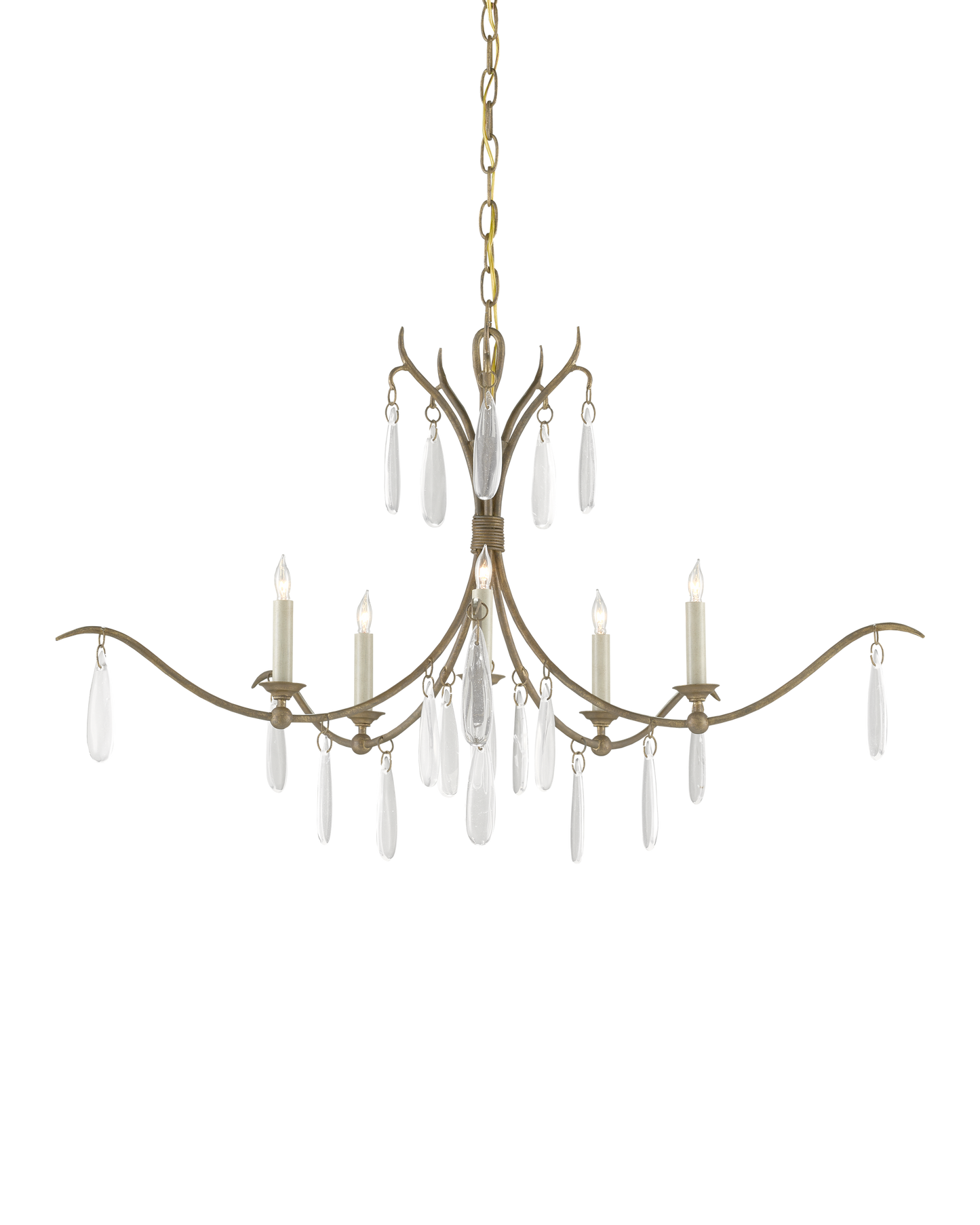 Marshallia Small Brass Chandelier