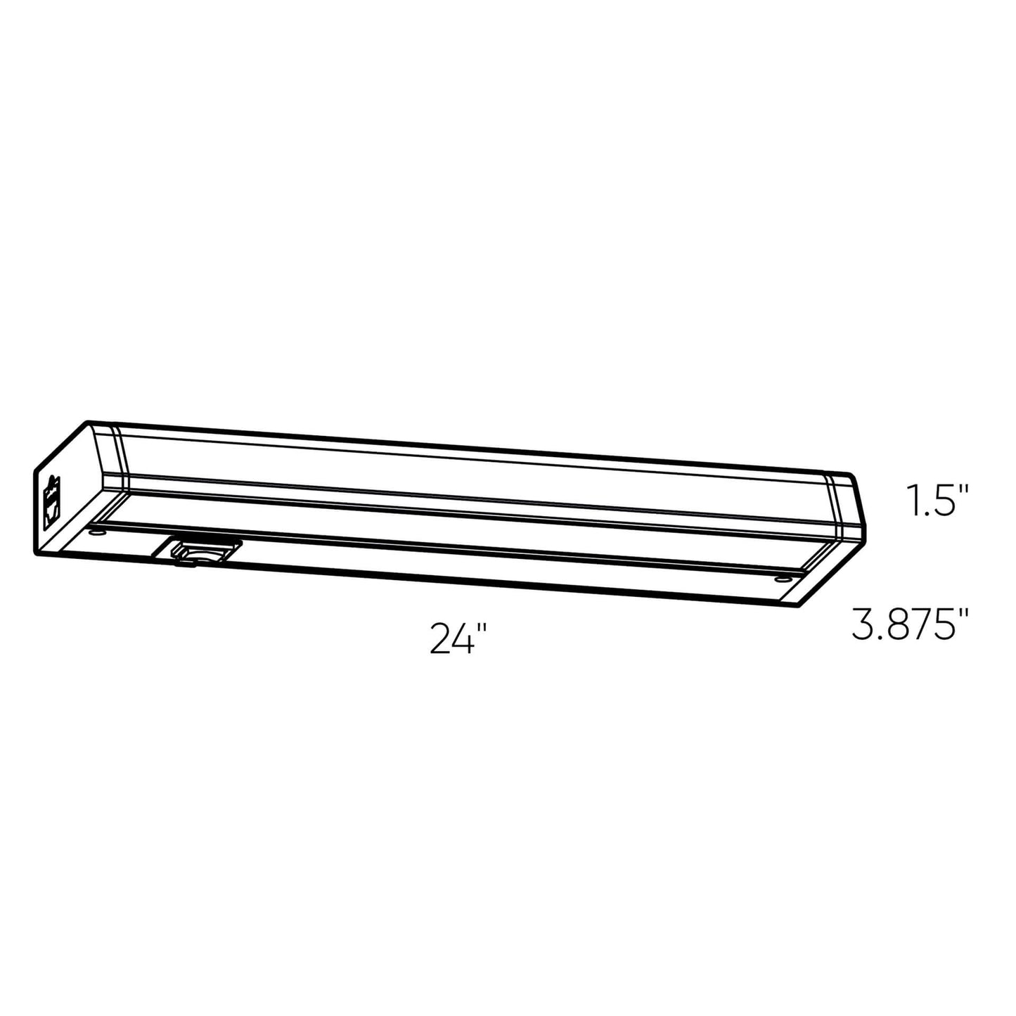 24 Inch CCT Hardwired Linear Under Cabinet Light