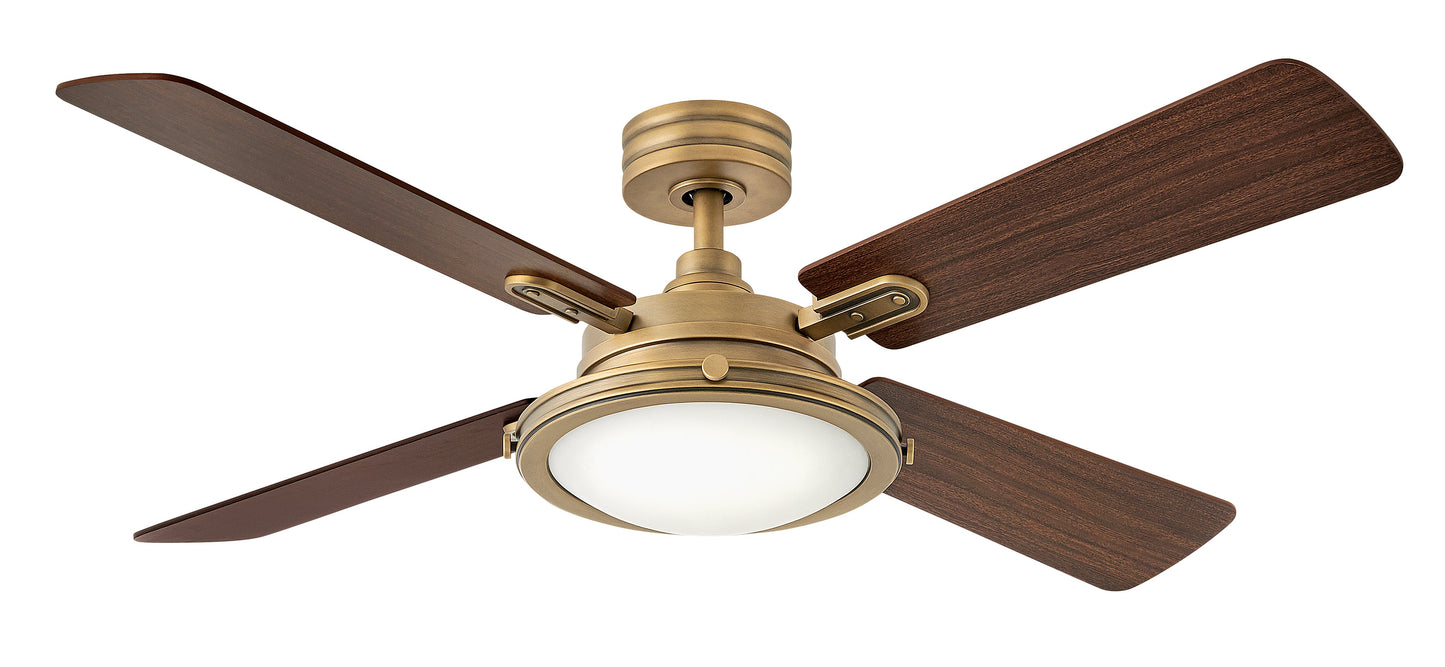 Collier 54" LED Smart Fan - Heritage Brass