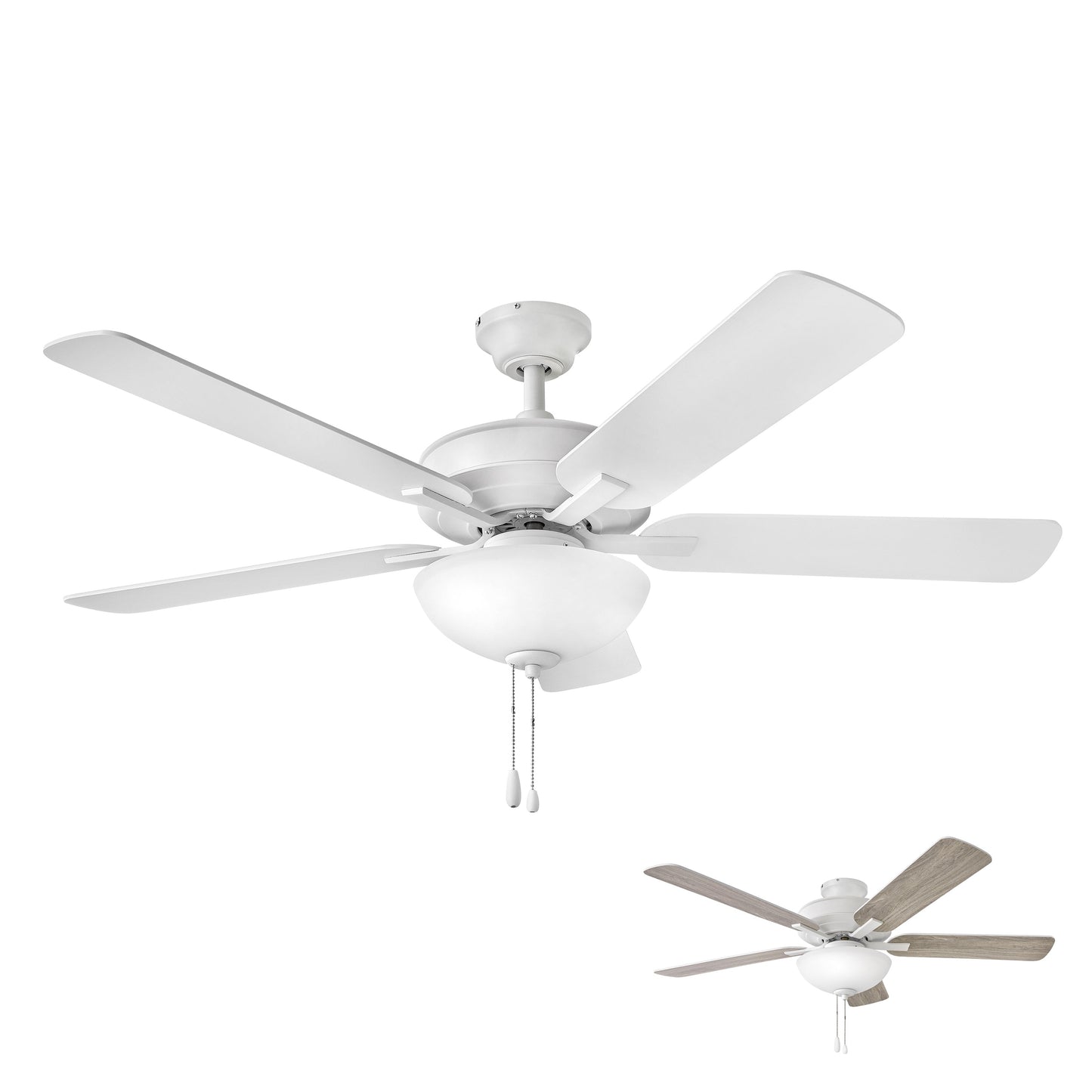 Metro Illuminated 52" LED Fan - Chalk White