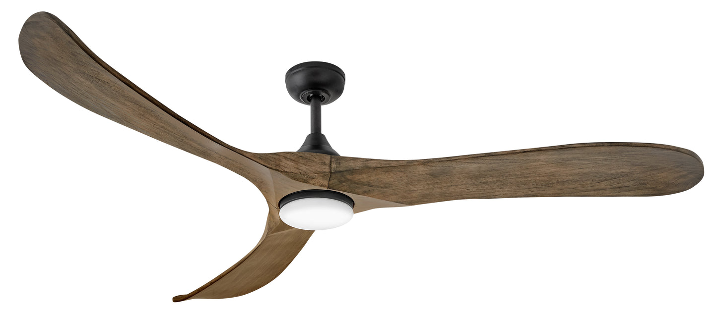 Swell Illuminated 72" LED Smart Fan - Matte Black