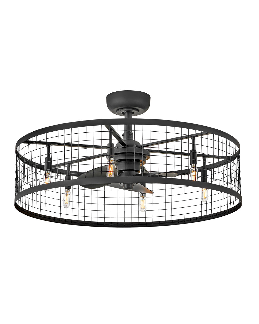 Finnigan 30" LED Fandelier - Matte Black