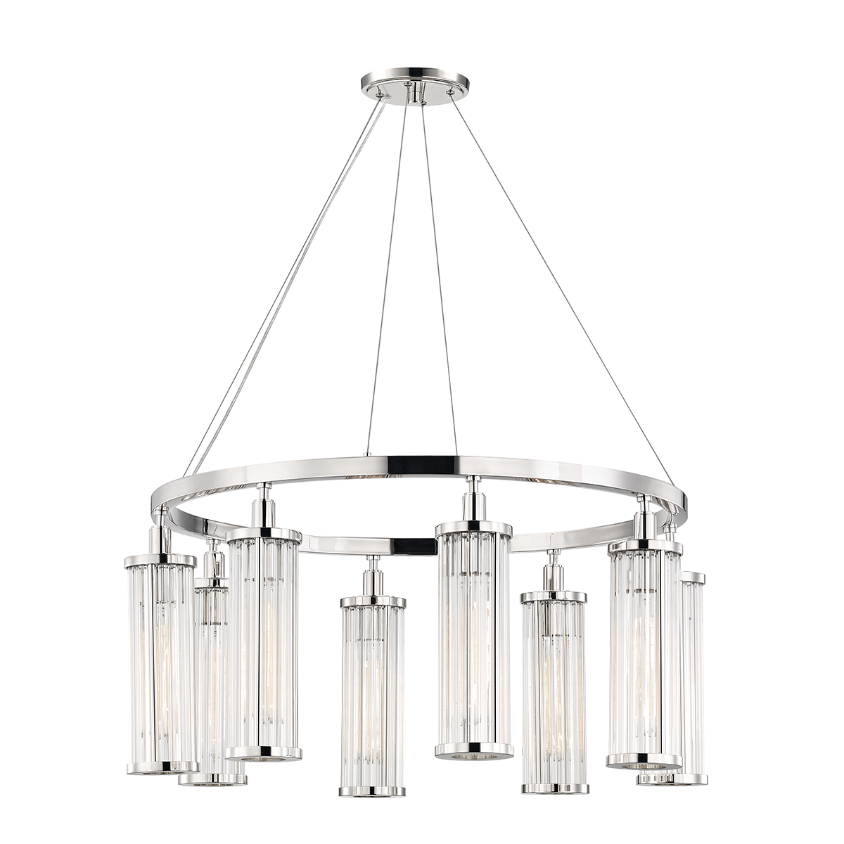 Marley Chandelier with Polished Nickel Finish