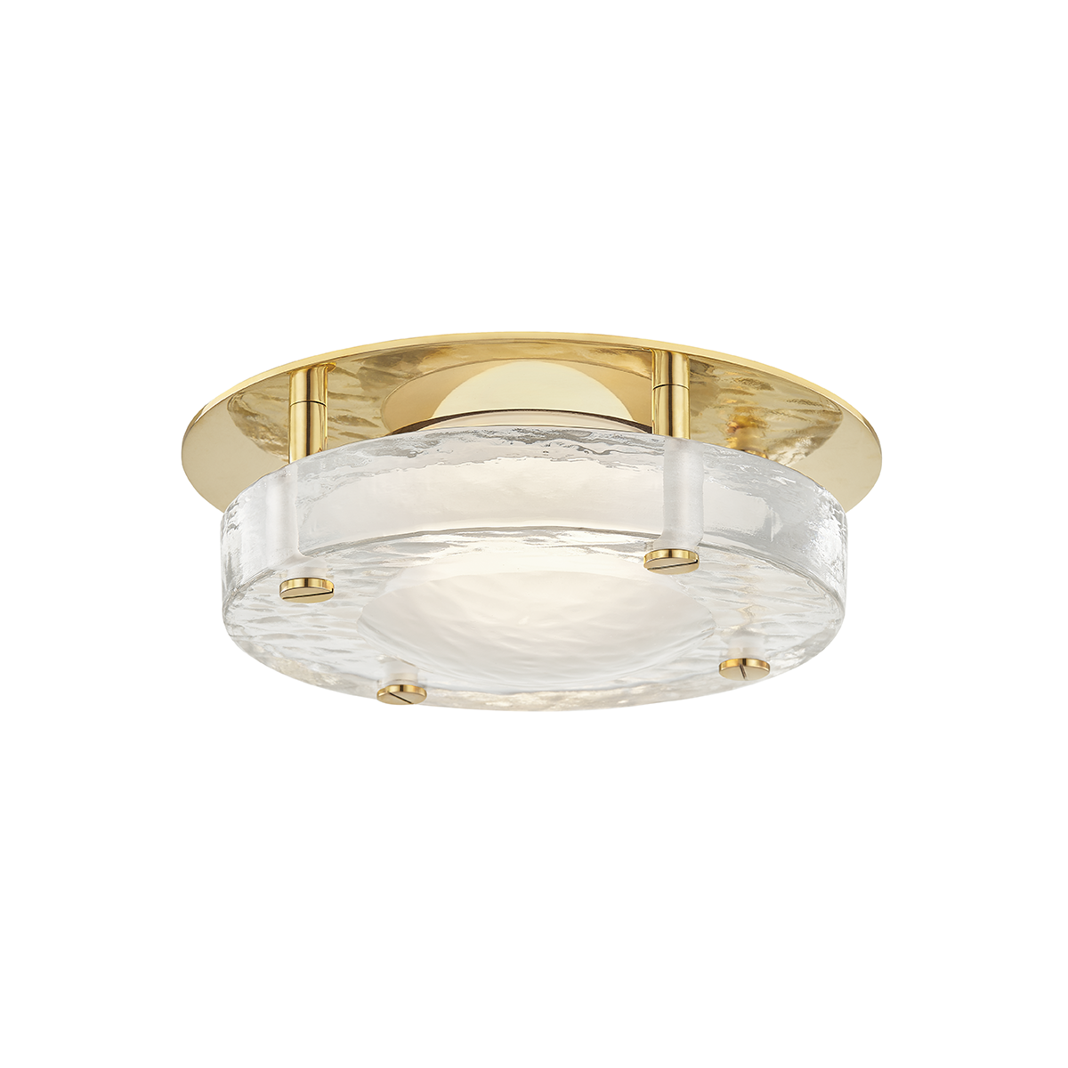 Heath Flush Mount with Aged Brass Finish