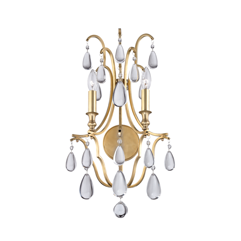 Crawford Wall Sconce with Aged Brass Finish