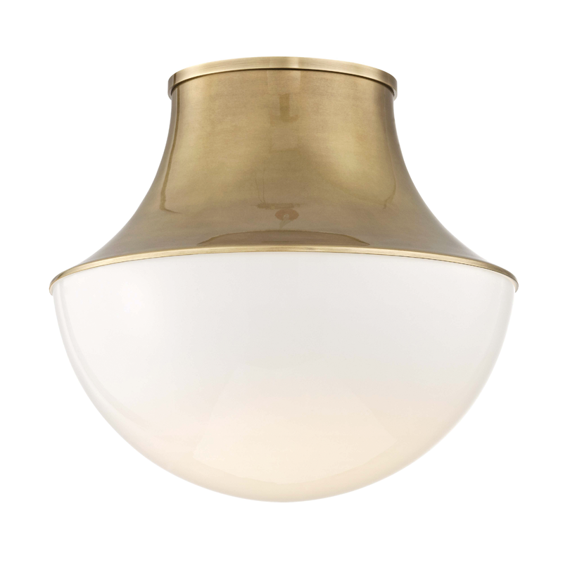 Lettie Flush Mount with Aged Brass Finish