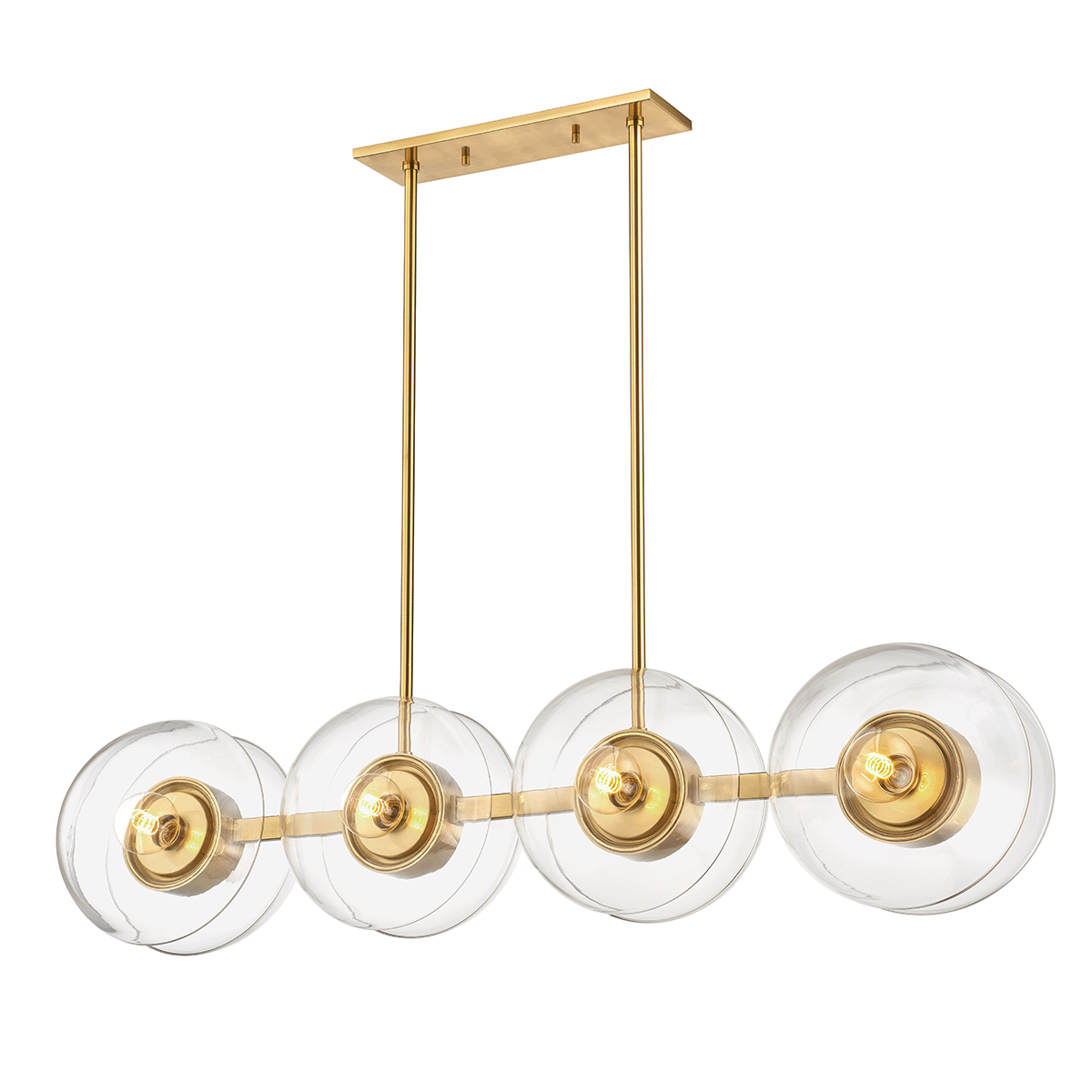 Kert Linear with Aged Brass Finish