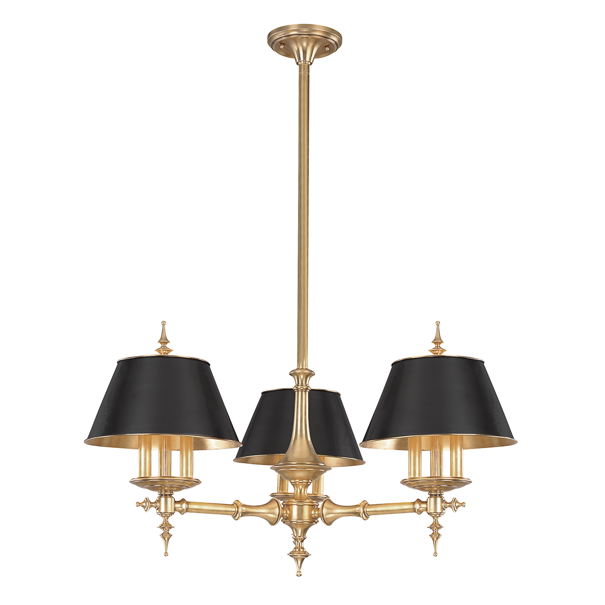 Cheshire Chandelier with Aged Brass Finish