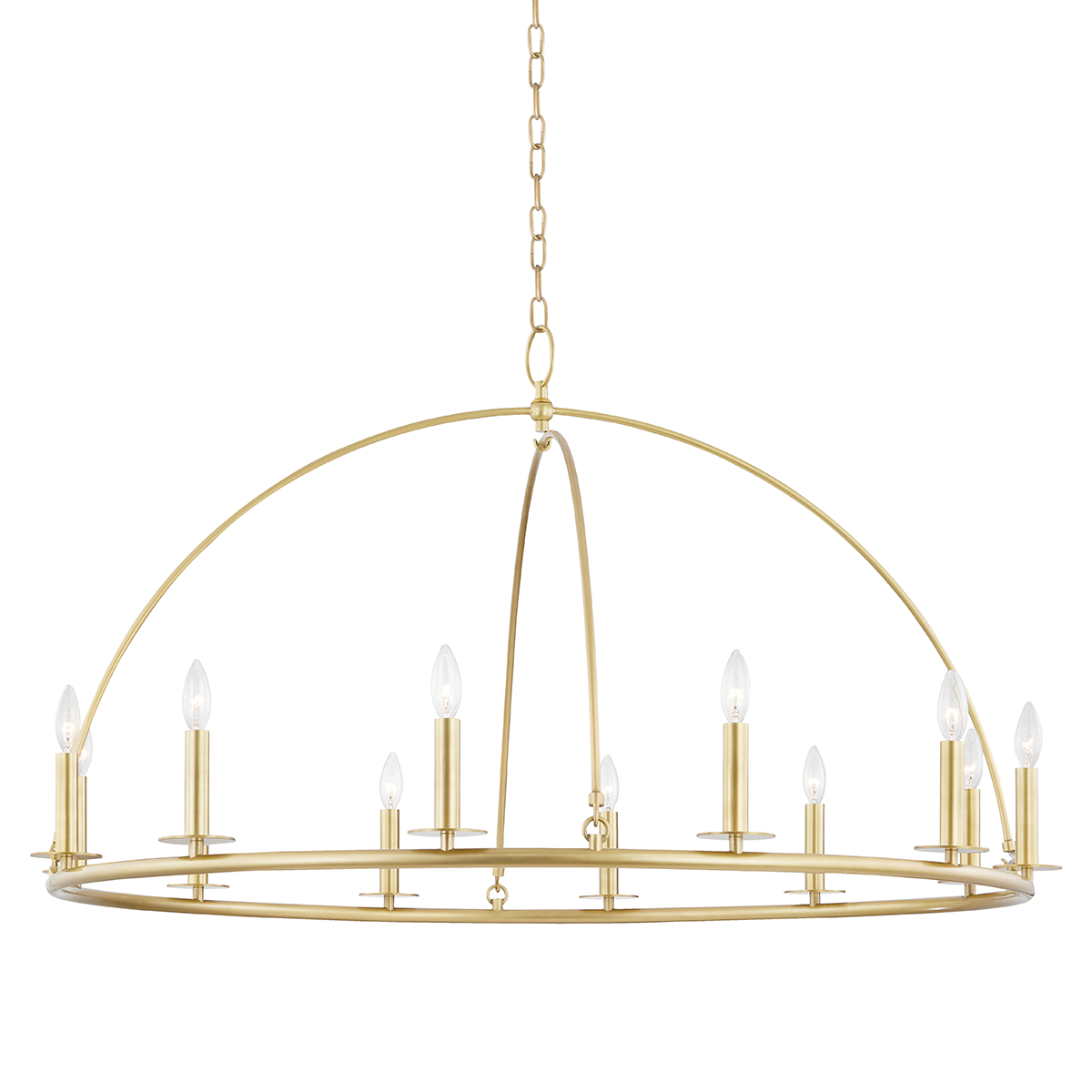 Howell Chandelier with Aged Brass Finish