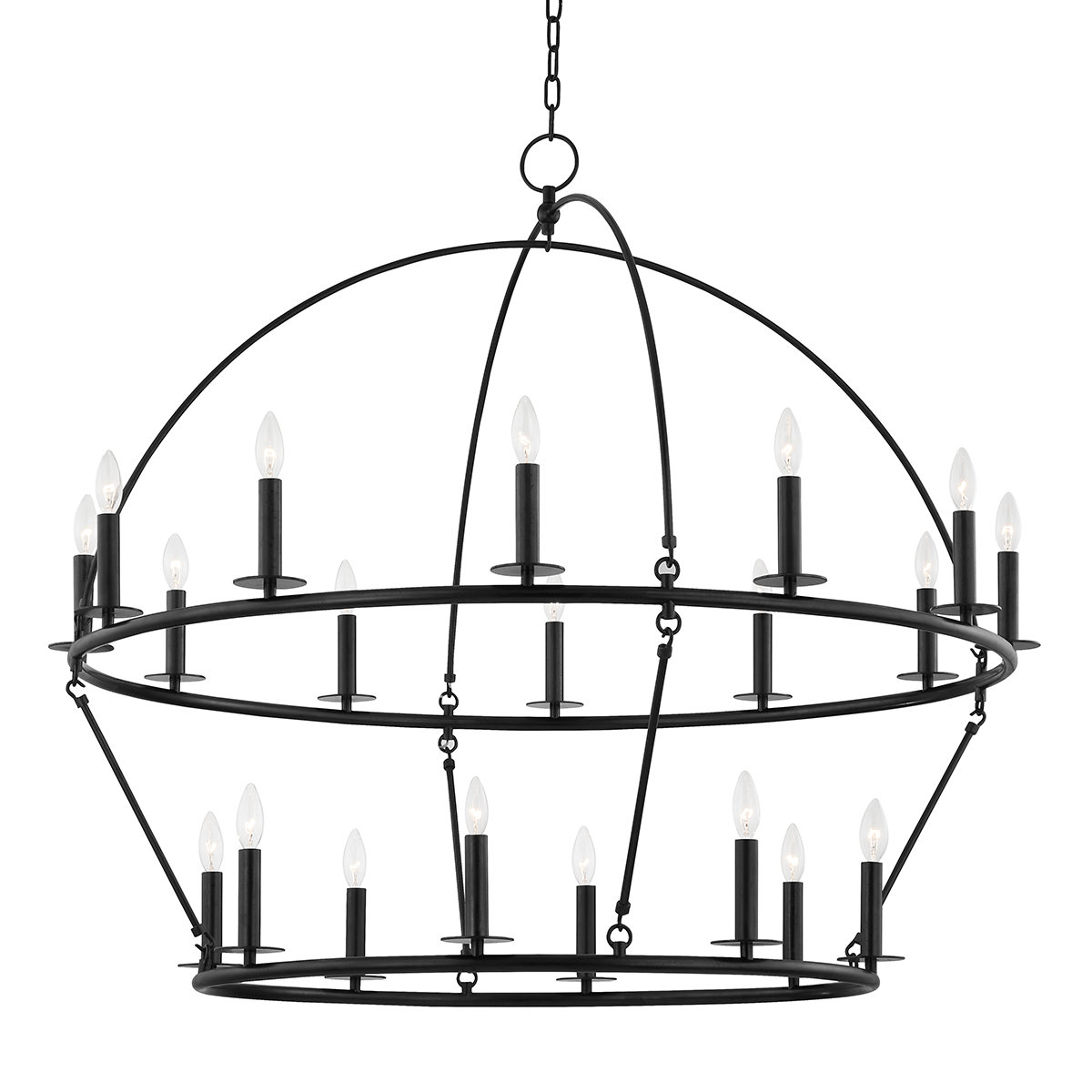 Howell Chandelier with Aged Iron Finish