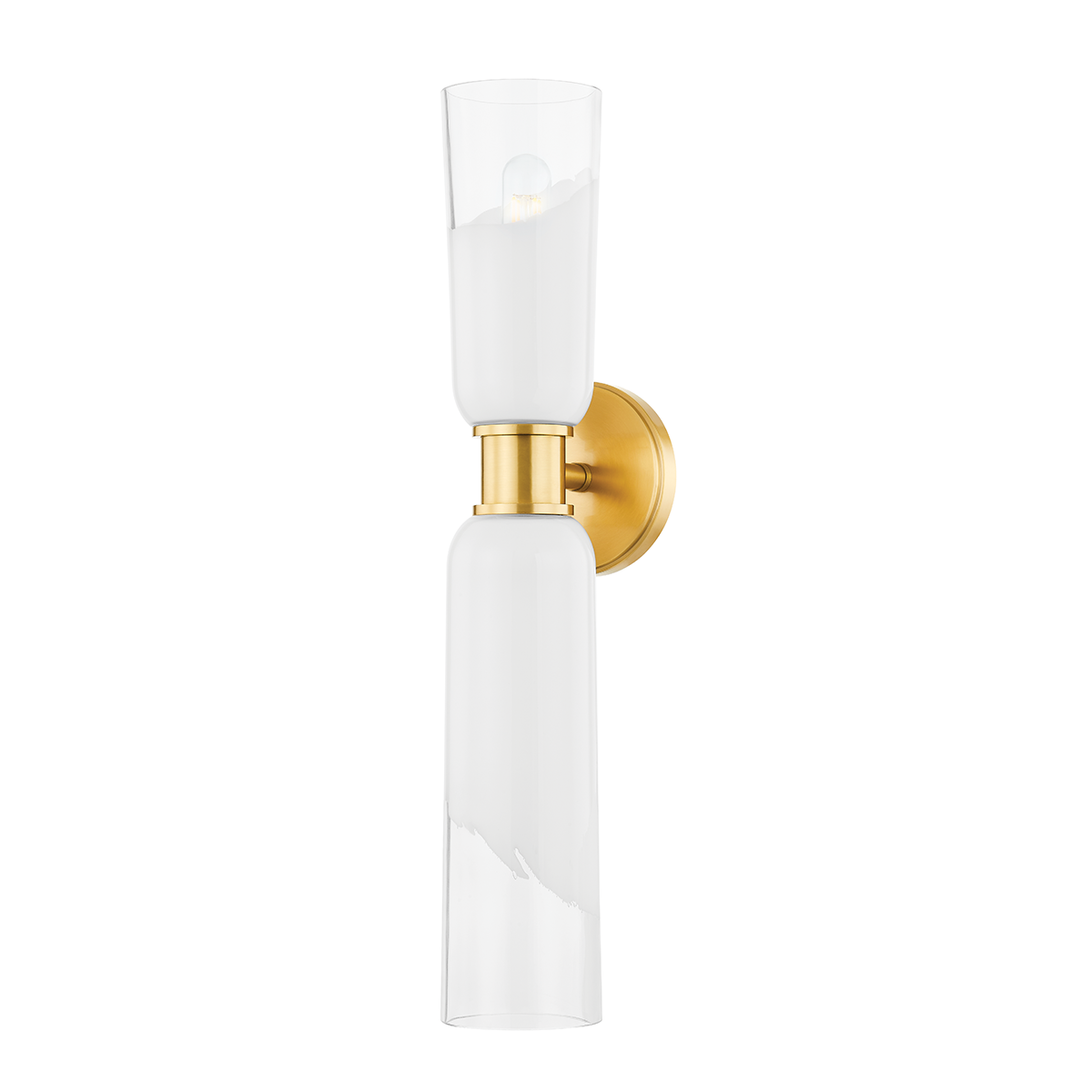 WASSON Wall Sconce with Aged Brass Finish