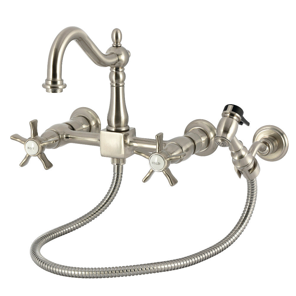 Hamilton Wall Mount Kitchen Faucet in Brushed Nickel