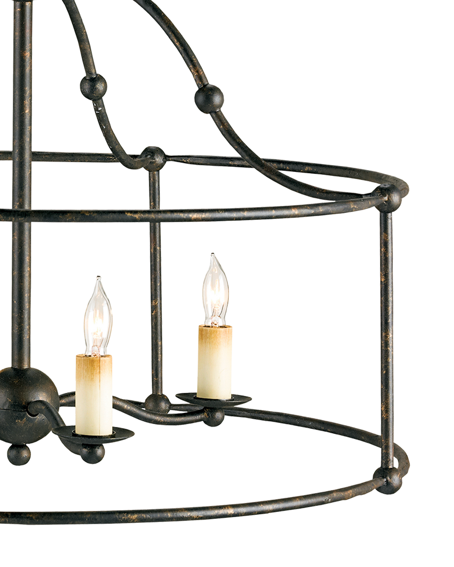 Fitzjames Black Semi-Flush Mount