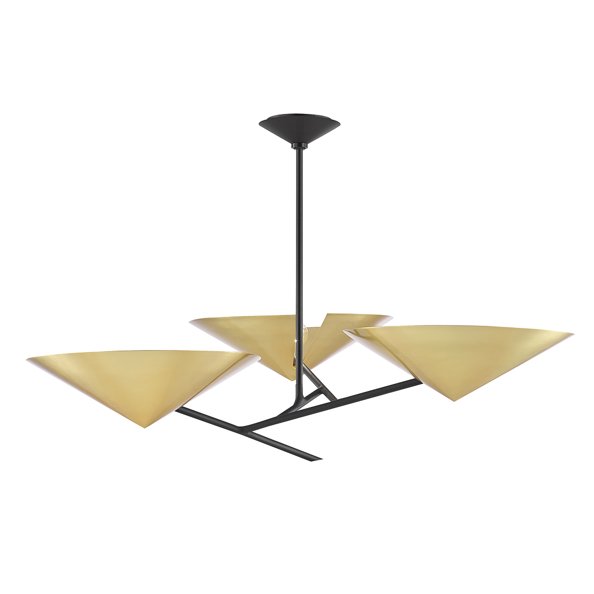 Equilibrium Chandelier with Aged Brass/black Finish