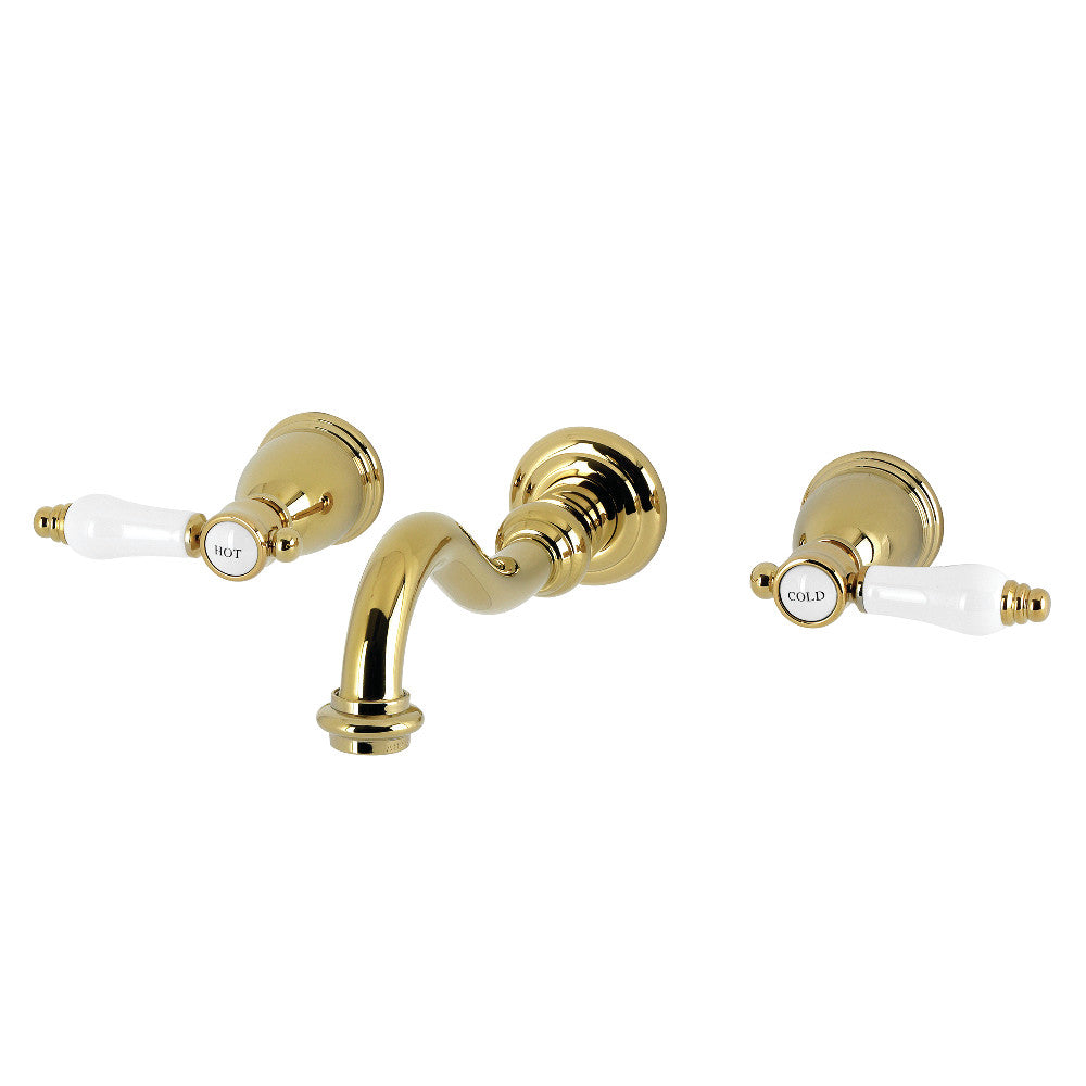 Bel-Air Wall-Mount Bathroom Faucet in Polished Brass