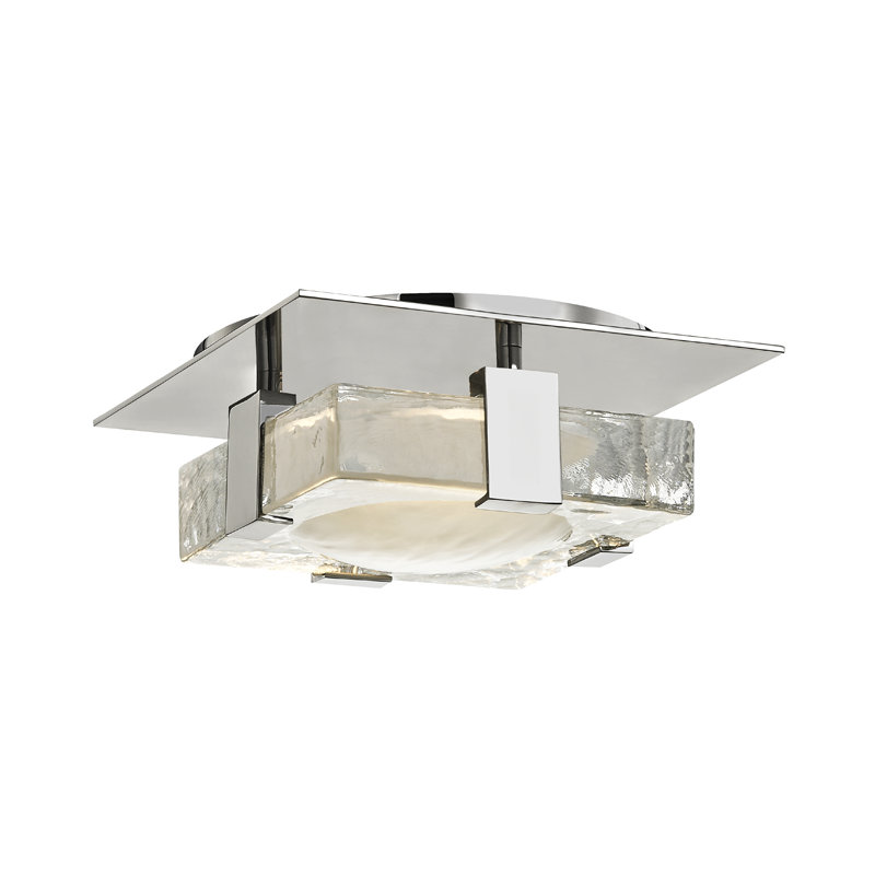 Bourne Semi-Flush with Polished Nickel Finish