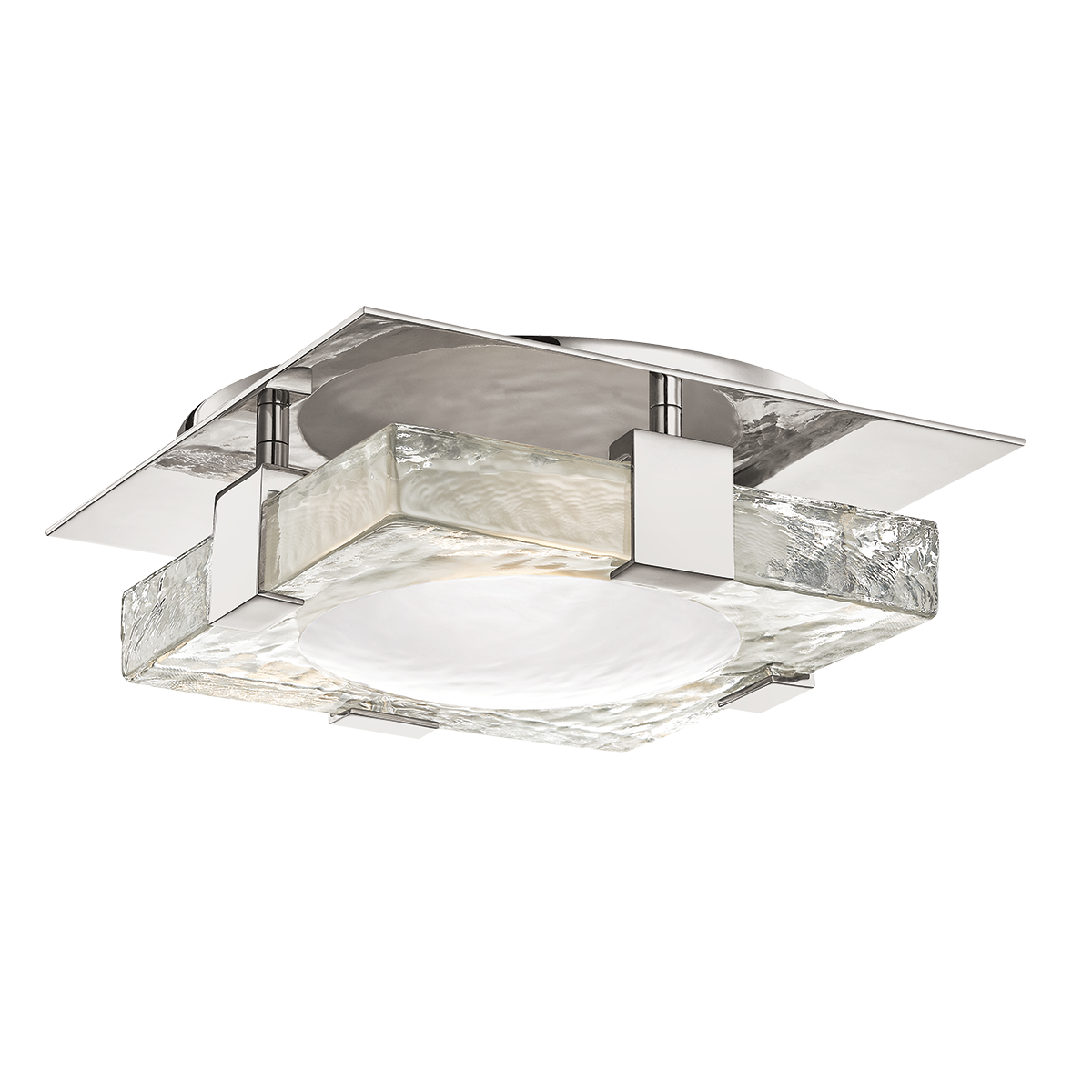 Bourne Semi-Flush with Polished Nickel Finish