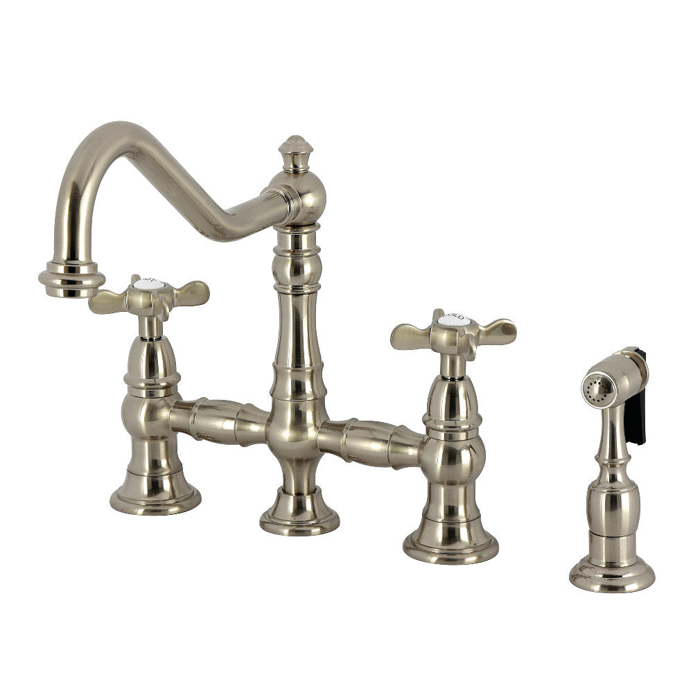 Essex Bridge Kitchen Faucet in Brushed Nickel