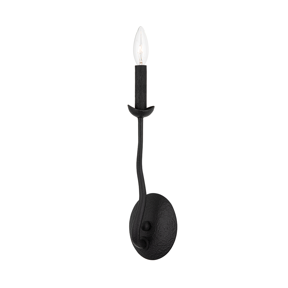 Reign Wall Sconce with BLACK IRON Finish