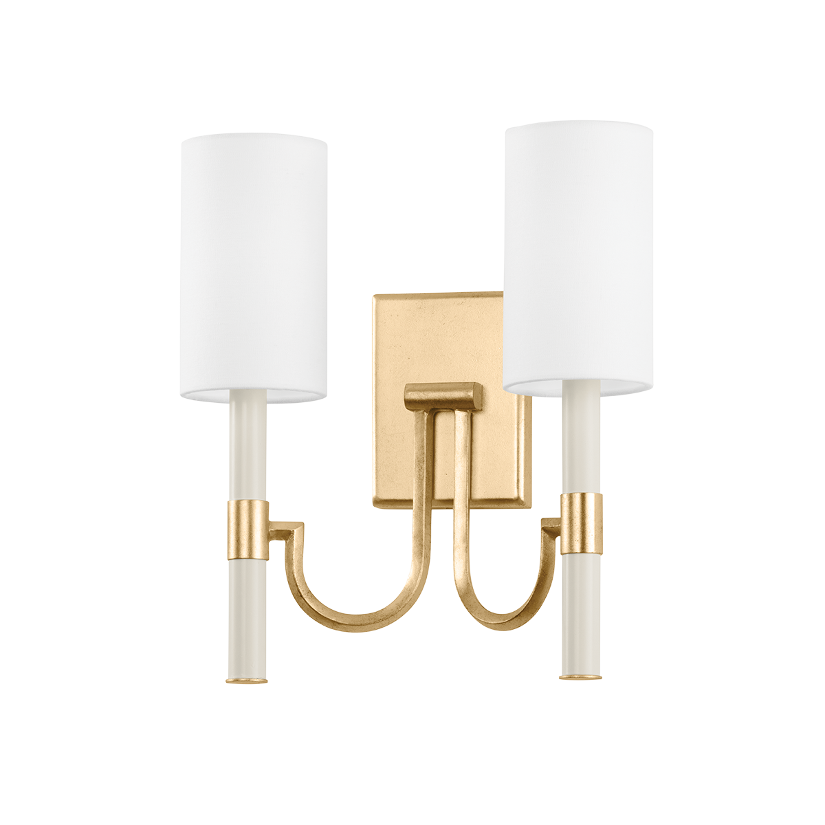 GUSTINE Wall Sconce with Vintage Gold Leaf Finish