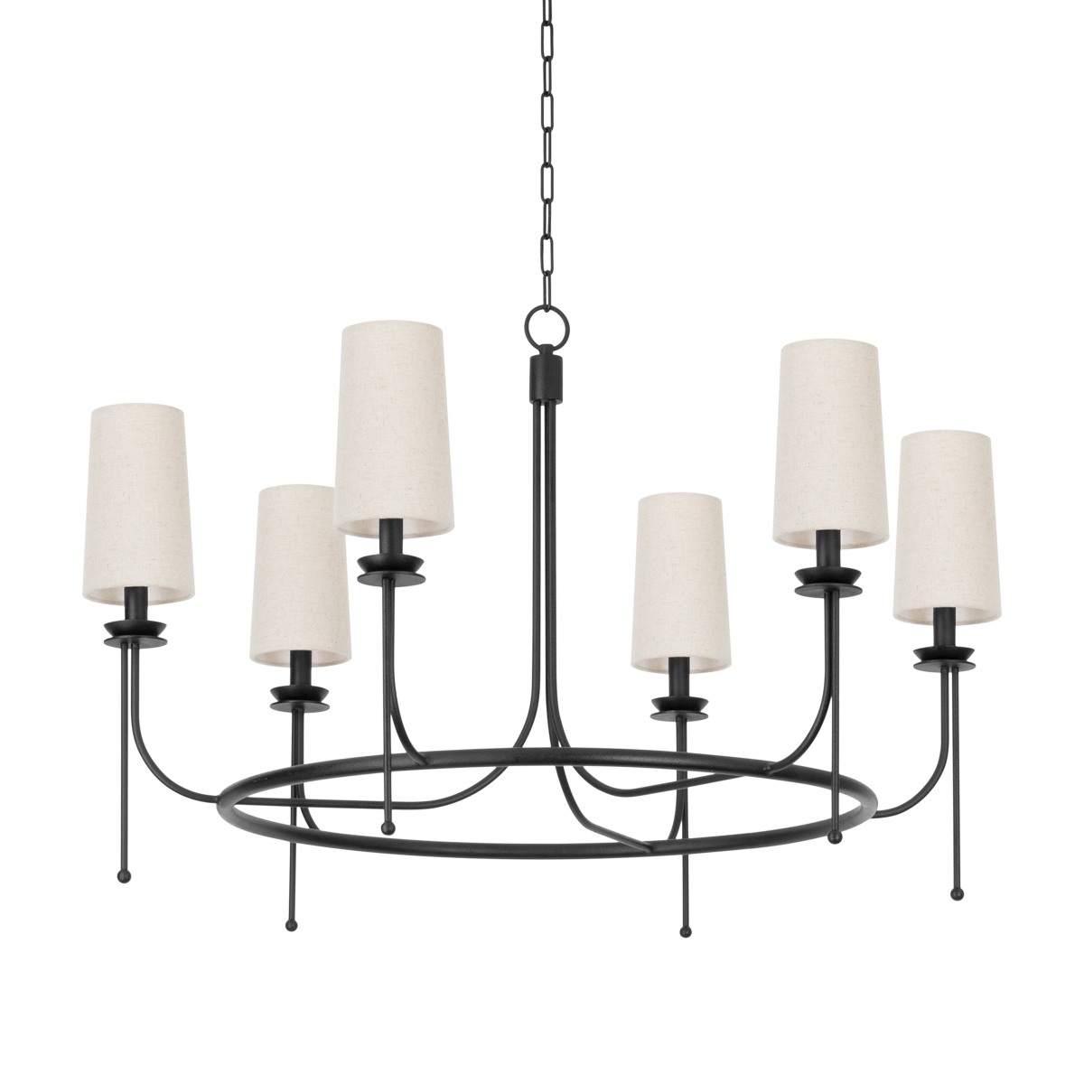 Calder Chandelier with FORGED IRON Finish