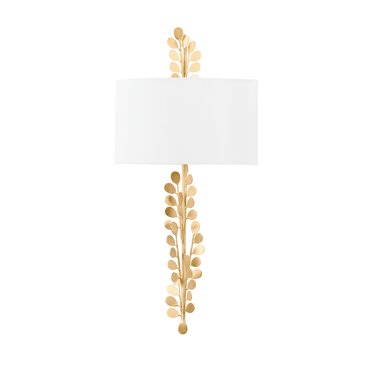 ADRIENNE Wall Sconce with Vintage Gold Leaf Finish
