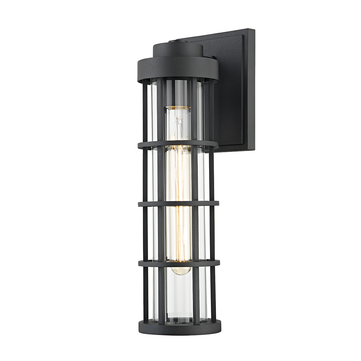 Mesa Wall Sconce with TEXTURED BLACK Finish