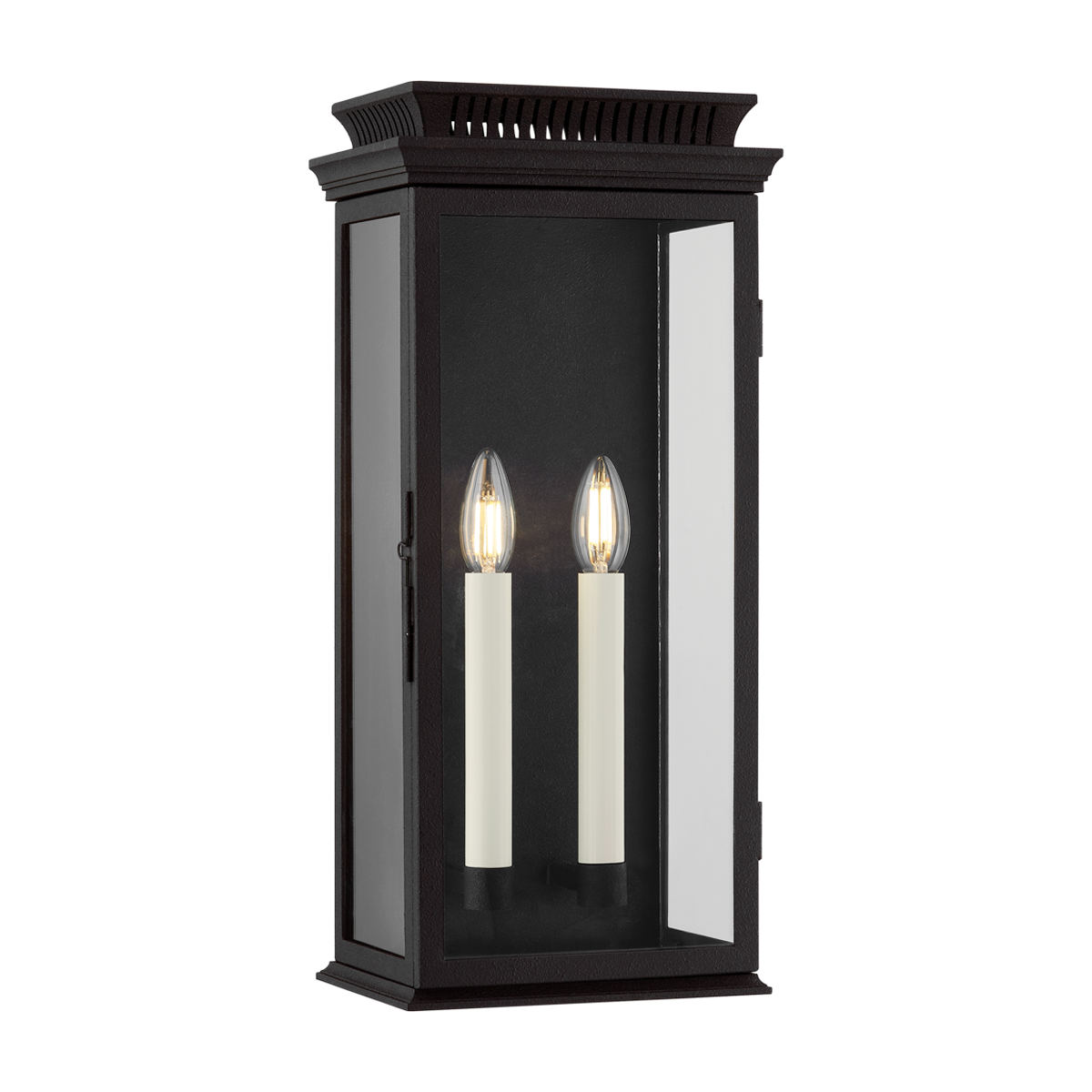 LOUIE EXTERIOR WALL SCONCE with FORGED IRON Finish
