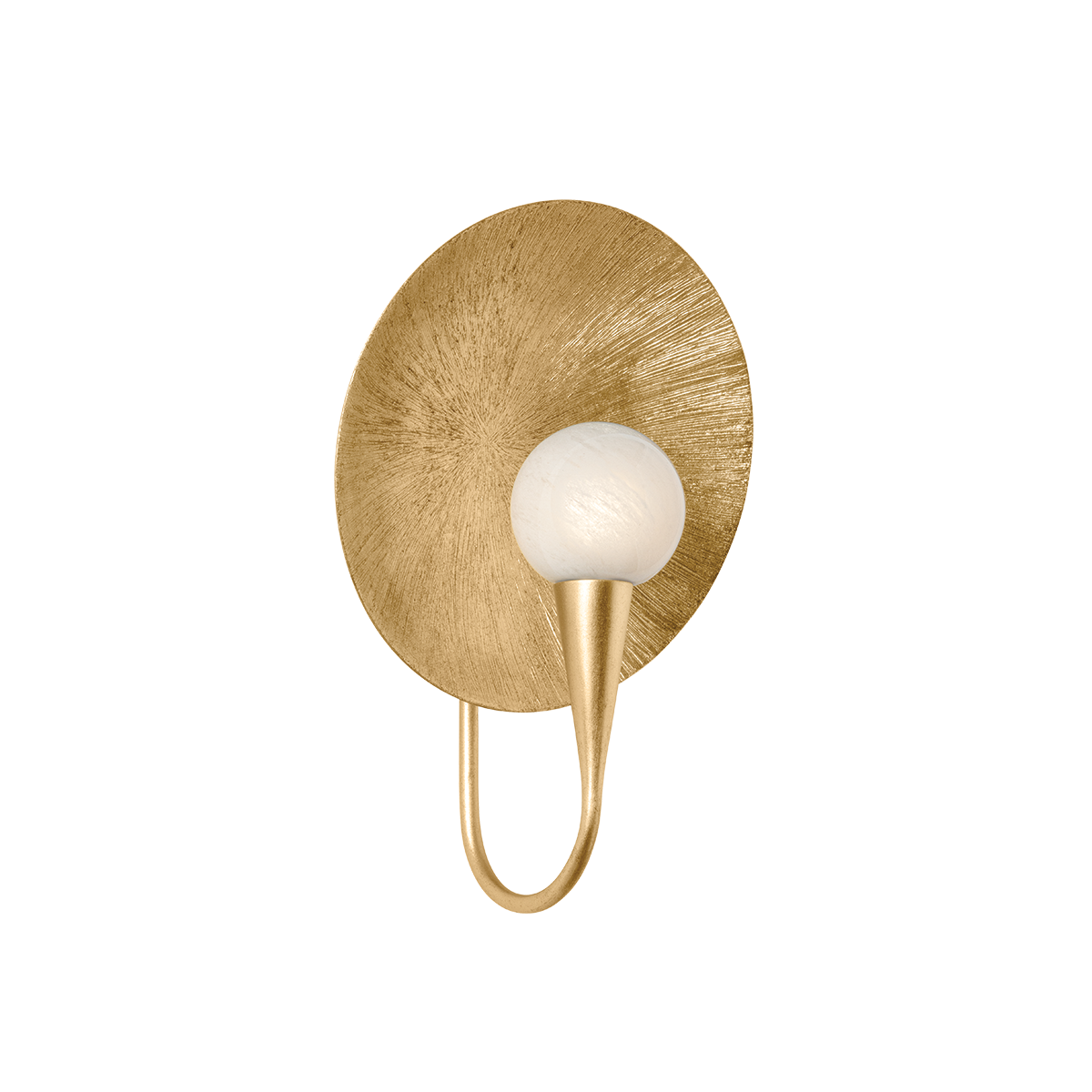 AHMAD Wall Sconce with VINTAGE GOLD LEAF Finish
